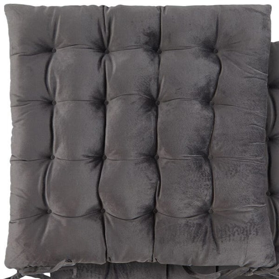 Le Chateau Velvet Seat Pad Charcoal
