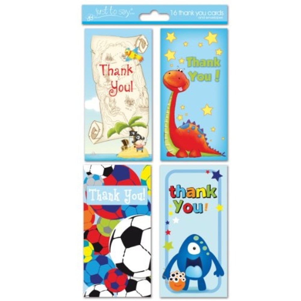 image 1 of Tallon Just To Say Boy 4 Design Thank You Card