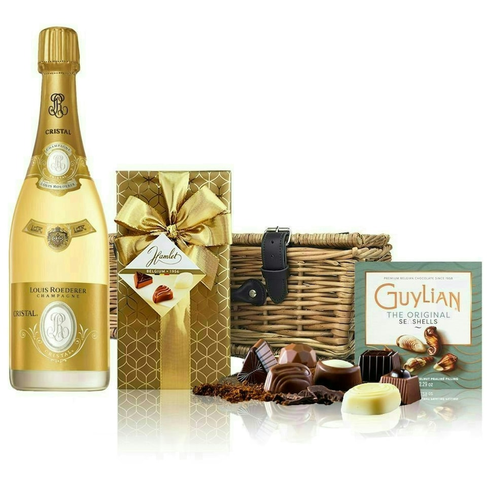 image 1 of Louis Roederer Cristal Vintage Champagne and Chocolates Hamper 75cl 12% abv