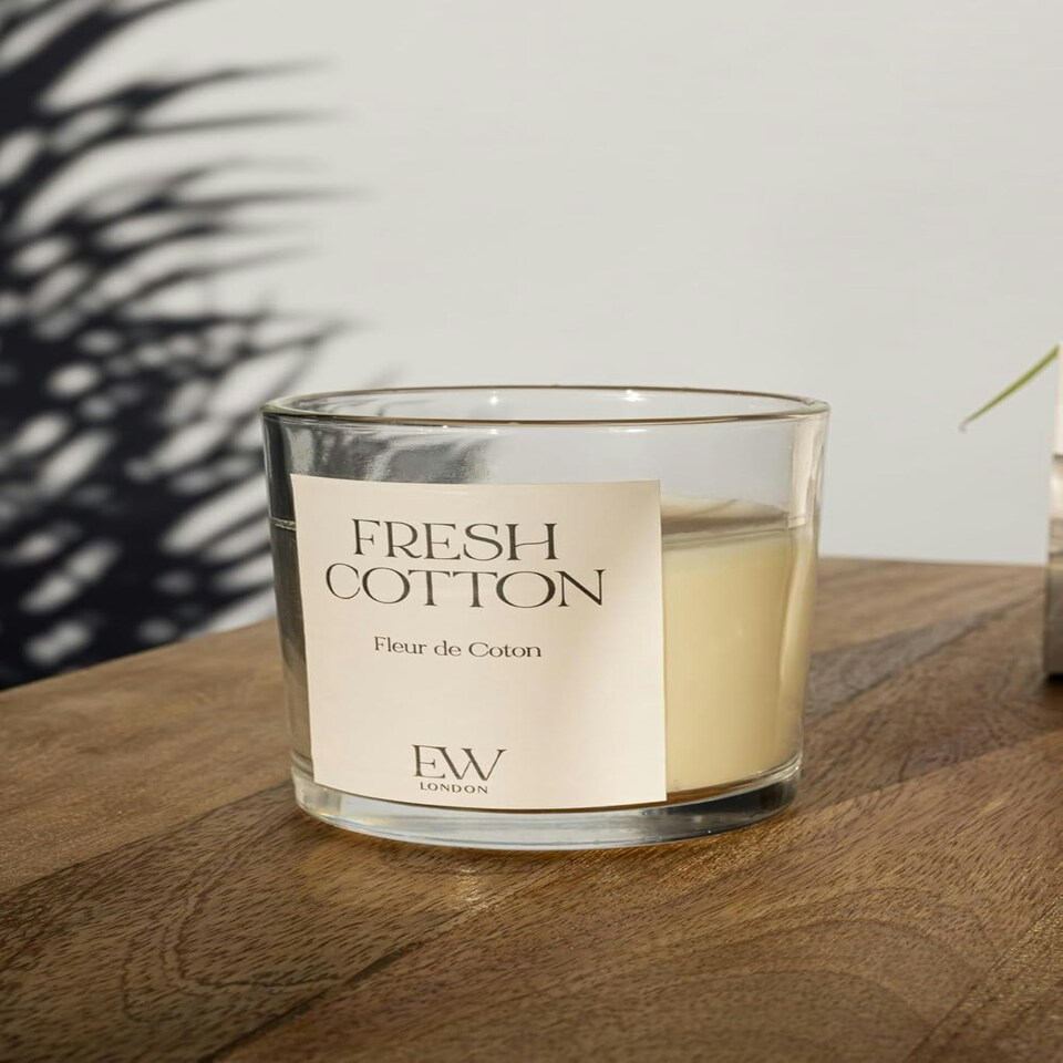 image 1 of Marco Paul Cotton Fresh Glass Candle 8cm N/A