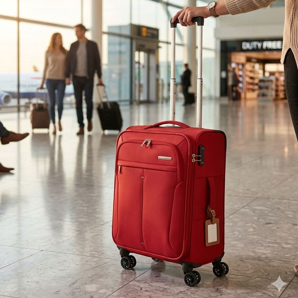 image 1 of 19 Inch Roller Suitcase Compact Travel Luggage Bag