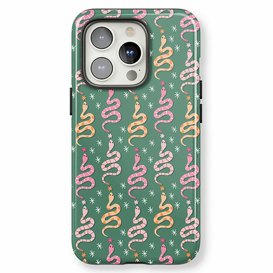 image 1 of Sneaky Snakes Phone Case | Green | iPhone 15
Tough | iPhone 15
Tough