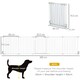 image 7 of PawHut Pet Safety Gate 5 Panels Playpen Metal Fence w/ Walk Through Door - White