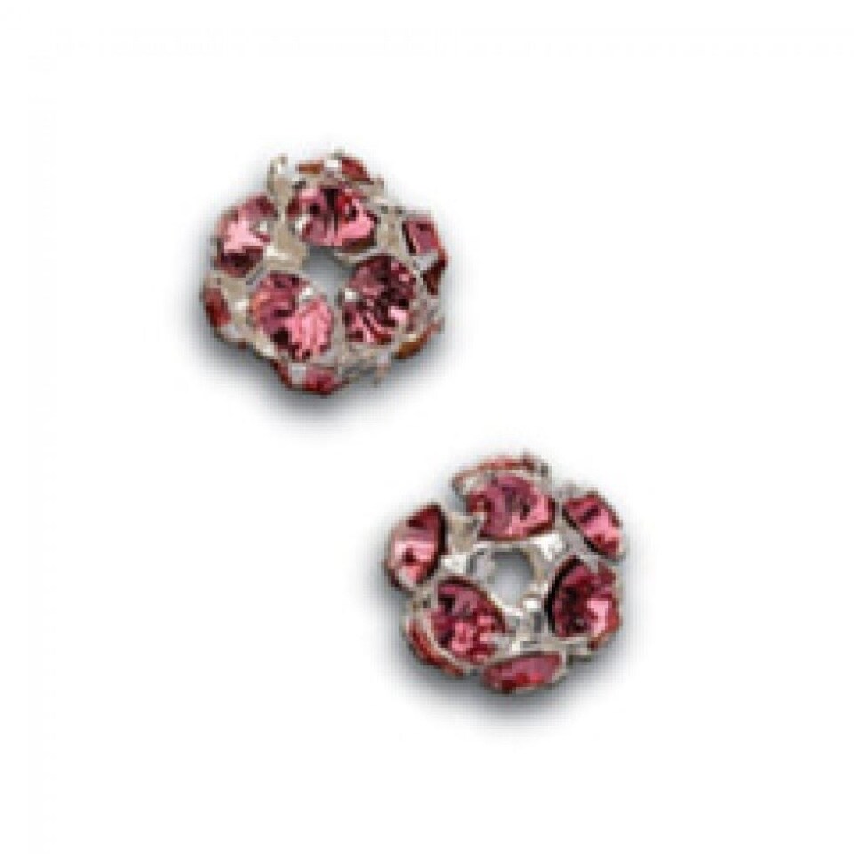 Trimits Rose Pink Luxe Czech Crystal Beads for Embroidery & Jewellery Making - per pack of 2