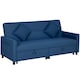 image 1 of HOMCOM Reversible L-Shaped Sectional Sofa Bed with Cushions, Blue 