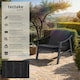 image 2 of Rattan Garden Chair Outdoor Furniture Chairs Varnished Wooden Frame Lounge Arm Chair | Black | black | One Size | 1