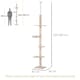 image 4 of PawHut Floor to Ceiling Cat Tree 5-Tier Climbing Tower Scratching Post Beige