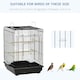 image 2 of PawHut 59cm Bird Cage with Openable Top, Stand, Tray, Handles, Feeding Bowls