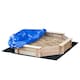 image 1 of Outsunny Kids Wooden Sand Pit Children Sandbox with Cover Outdoor Playset