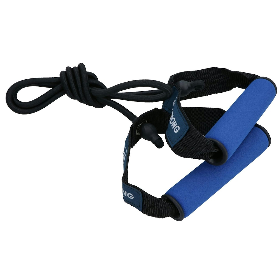 image 1 of Resistance Tube Bands with Handles Set of 3 Yoga Gym Workout Fitness Exercise
