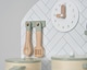 image 3 of Hooga Playroom Play Kitchen - Wooden Role Play Toy with 6 Utensils - Mint | Green | Mint | One Size | 1