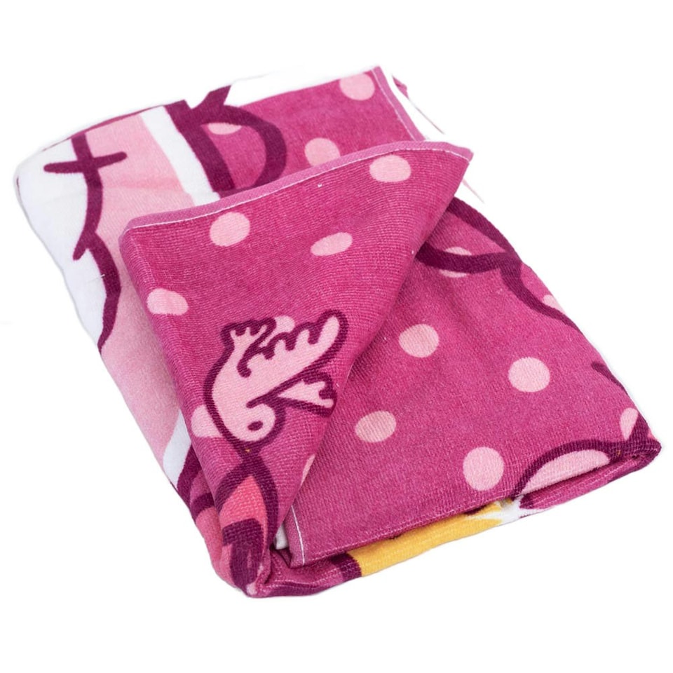 image 1 of Hello Kitty Velour Beach Towel - Baby Pink - One Size Pink | One size