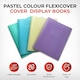 image 2 of A4 Pastel Yellow Coloured Flexicover 20 Pocket Display Book with Card Pocket