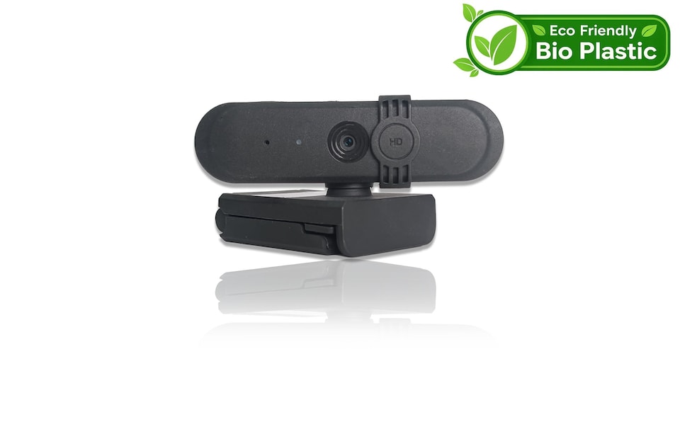 image 1 of Accuratus BIO CAM900 Webcam - Full HD USB Webcam Biodegradable Plant Based Resin Case - Charcoal Black