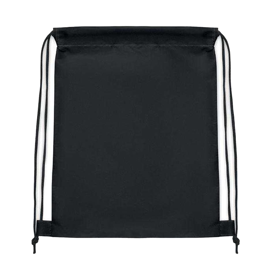 image 1 of MidOcean Childrens/Kids Shoop Drawstring Bag | Black | Black | One Size | 1
