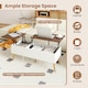 image 5 of COSTWAY Lift Top Coffee Table w/Storage Compartments Walnut White