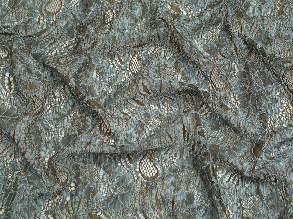 Minerva Core Range Green Tocca Corded Lace Fabric for Bridal, Dressmaking, 135cm / 53" Wide - per metre