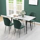 image 3 of HOMCOM Modern Style Kitchen Chairs Set of 4 with Flannel Upholstered