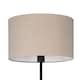 image 4 of EGLO Feniglia Natural Linen Drum-Shaped Floor Lamp | Black