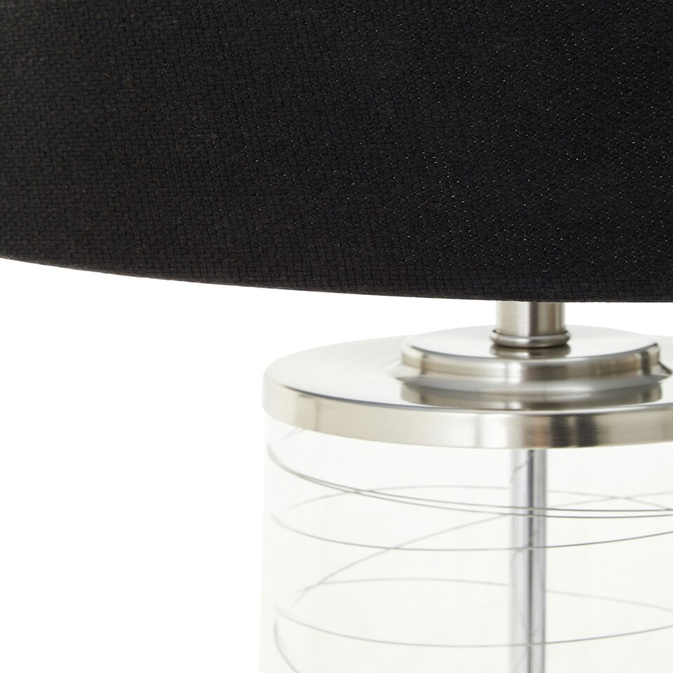 image 1 of Interiors by Premier Glass Cylinder Table Lamp Brown