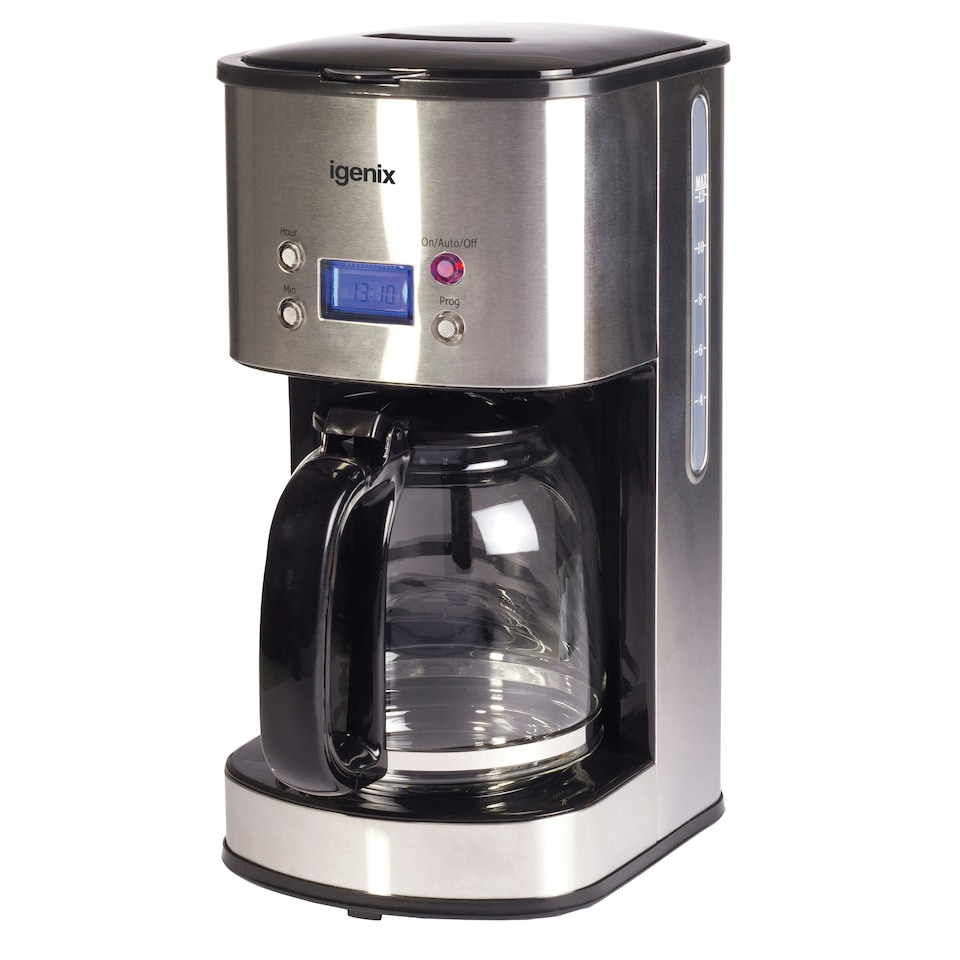 image 1 of Igenix IG8250, Digital Filter Coffee Machine, 24 Hour Timer, 1.5 Litre, Stainless Steel