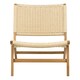 image 2 of Carson Lounge Chair in Off White and Oak