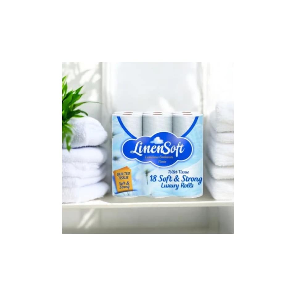 image 1 of 54 Rolls (3 x 18 Pack) Linen & Soft Strong Toilet Roll Bundle