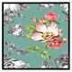 image 2 of Bright flower on green (Picutre Frame) Brown | M