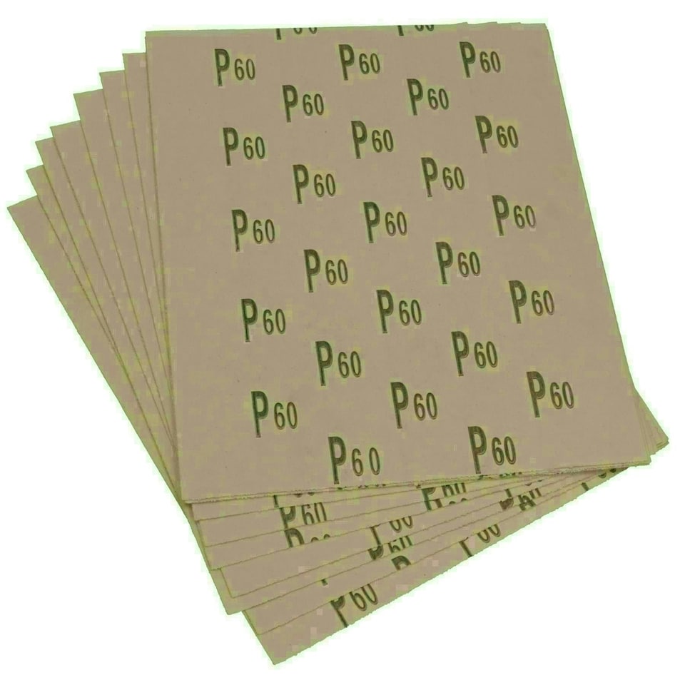 image 1 of 10pc Assorted Sandpaper Sanding Sheets For Metal Wood Plastic Coarse 60 Grit