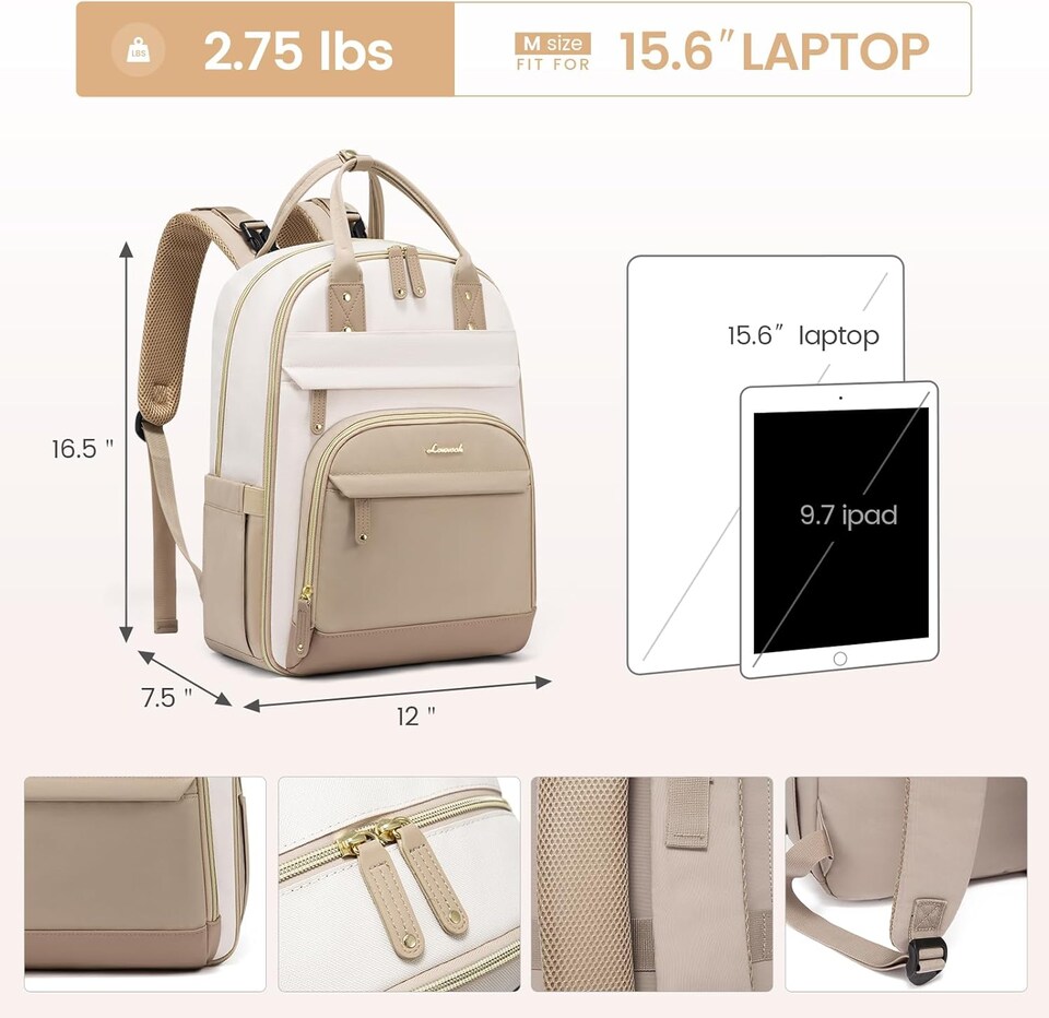 image 1 of LOVEVOOK Diaper Bag Backpack, Baby Bag with Changing Pad, Large Diaper Backpack Boy Girl, Waterproof Baby Registry Bag for Mom Dad with Stroller Buckles, Beige-khaki | Brown | beige-khaki