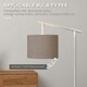 image 6 of HOMCOM Floor Lamp with 350 Degree Rotating Lampshade, Bulb Included, Grey