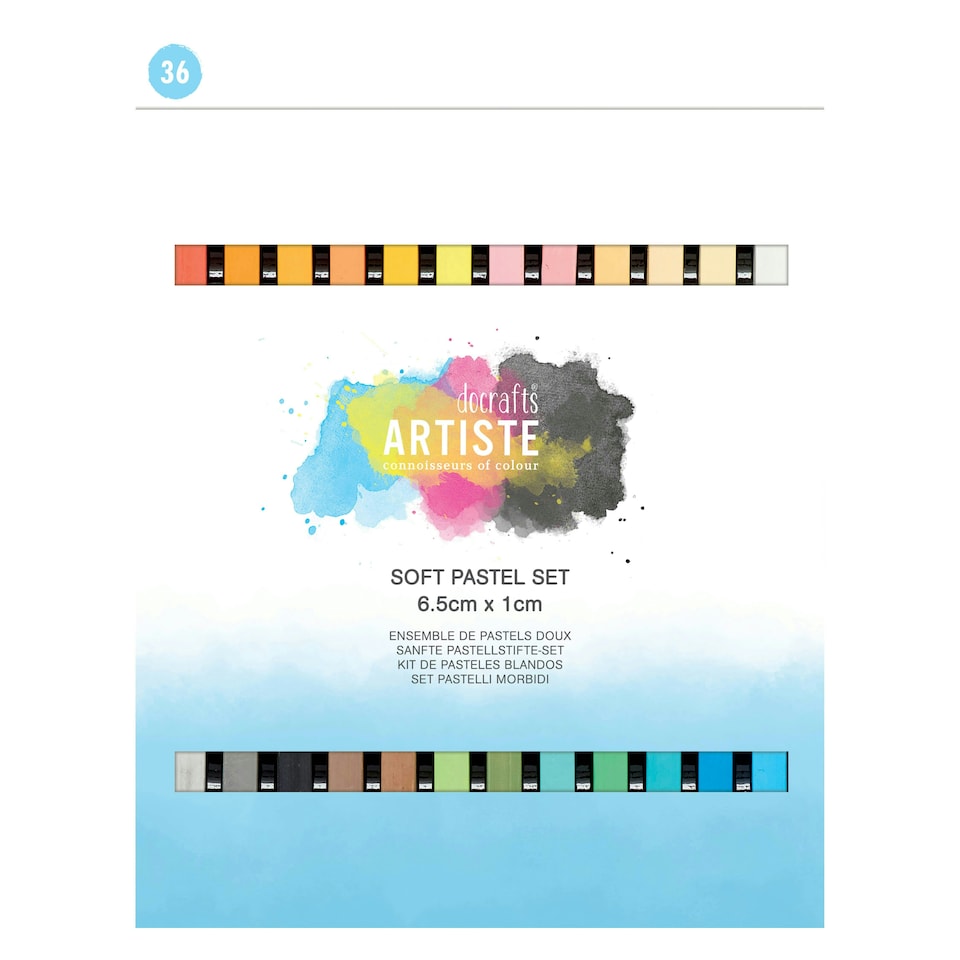 image 1 of Artiste Pastels, Multicoloured, Pack of 36, Soft