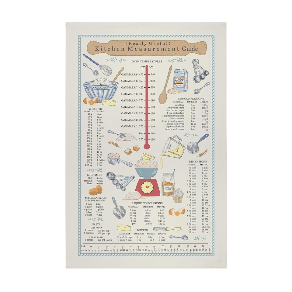 Ulster Weavers Kitchen Measurements Tea Towel - Cotton Multi
