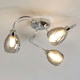 image 3 of BHS Arya 3 Light Flush Bathroom Ceiling Light | Silver | Chrome | 1