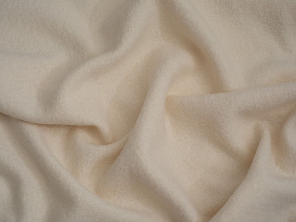 Minerva Core Range Cream 100% Pure Boiled Wool Coating Fabric for Dressmaking, 140cm / 55" Wide - per metre