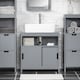 image 2 of SoBuy FRG128-SG,Under Sink Bathroom Cabinet with Double Sliding Doors | Grey | Grey | 1