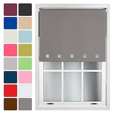Cut to Size Blackout Roller Blind with Square Eyelets | Custom Fit Window Blind by Furnished