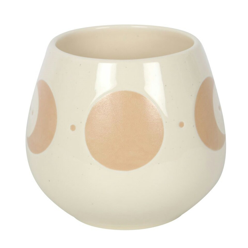image 1 of Something Different Moon Phase Rounded Mug - Beige/White - One Size