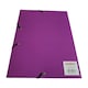 image 3 of Janrax A4 Purple Laminated Card 3 Flap Folder with Elastic Closure