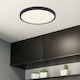 image 2 of EGLO Fueva 6 Ultra-Slim Surface-Mounted Black Round LED Ceiling Light WBS Black