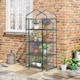 image 2 of Outsunny Portable 4-Tier Mini Greenhouse Plant Grow House Shed w Clear Cover