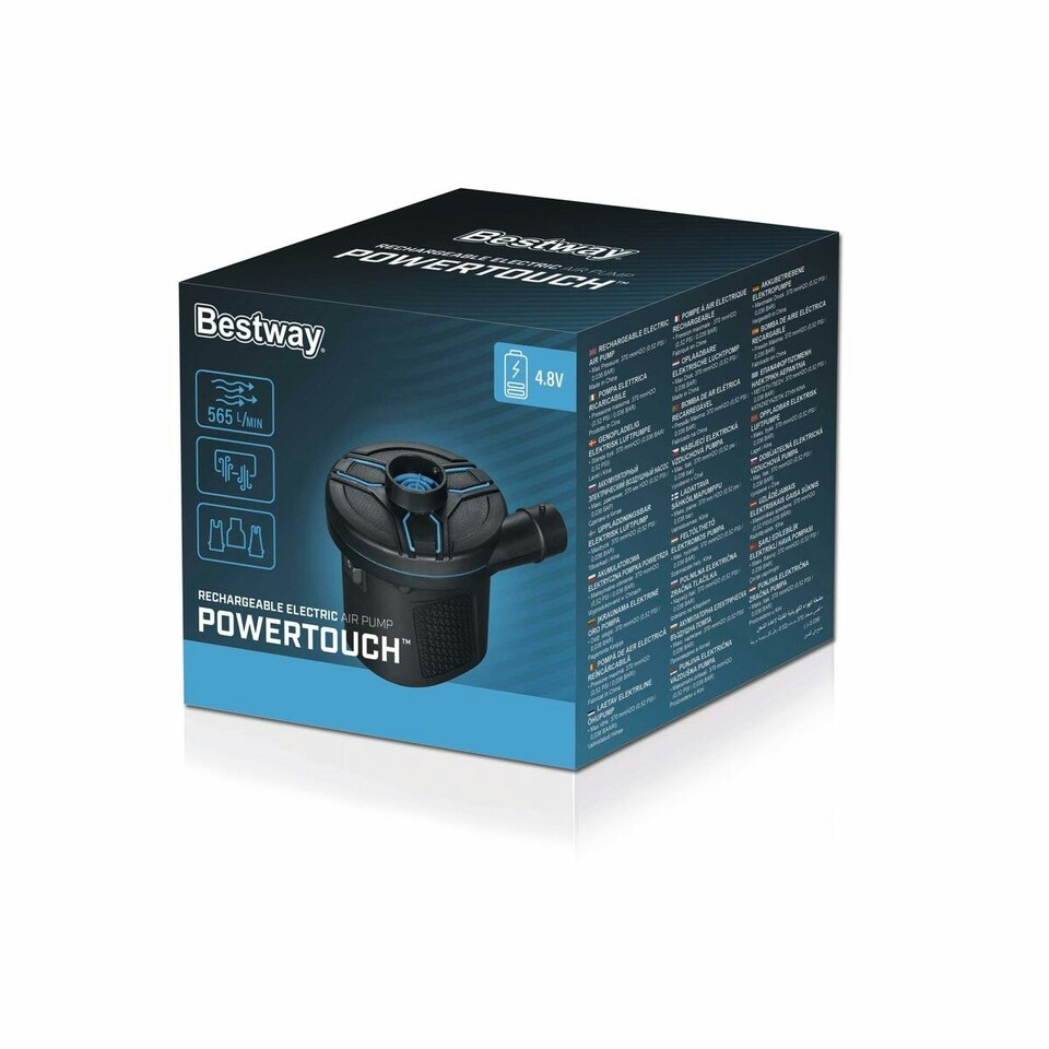 image 1 of Bestway Rechargeable Electric Pump 11.5x10.1x10.4 cm 565 L/min Inflatable & Camping 62260