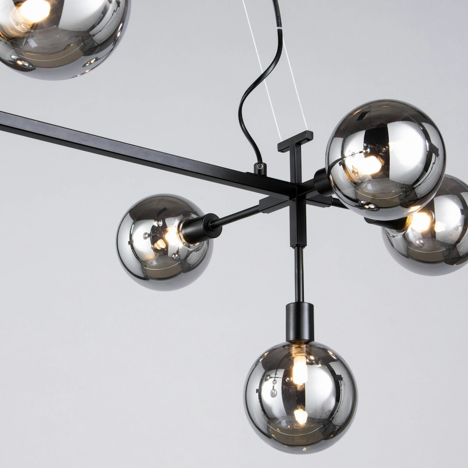 image 1 of BHS Hennock Large Diner Pendant, Satin Black