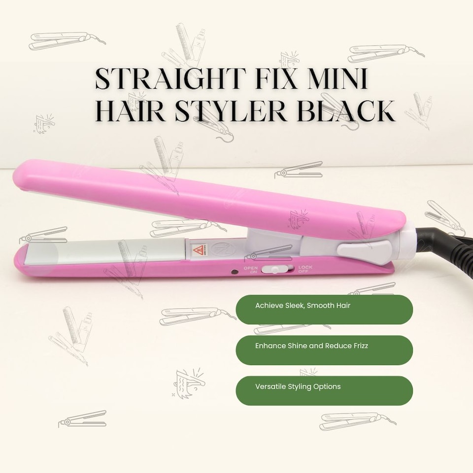image 1 of Erth Skin London Go & Glide Mini Hair Straightener Pink