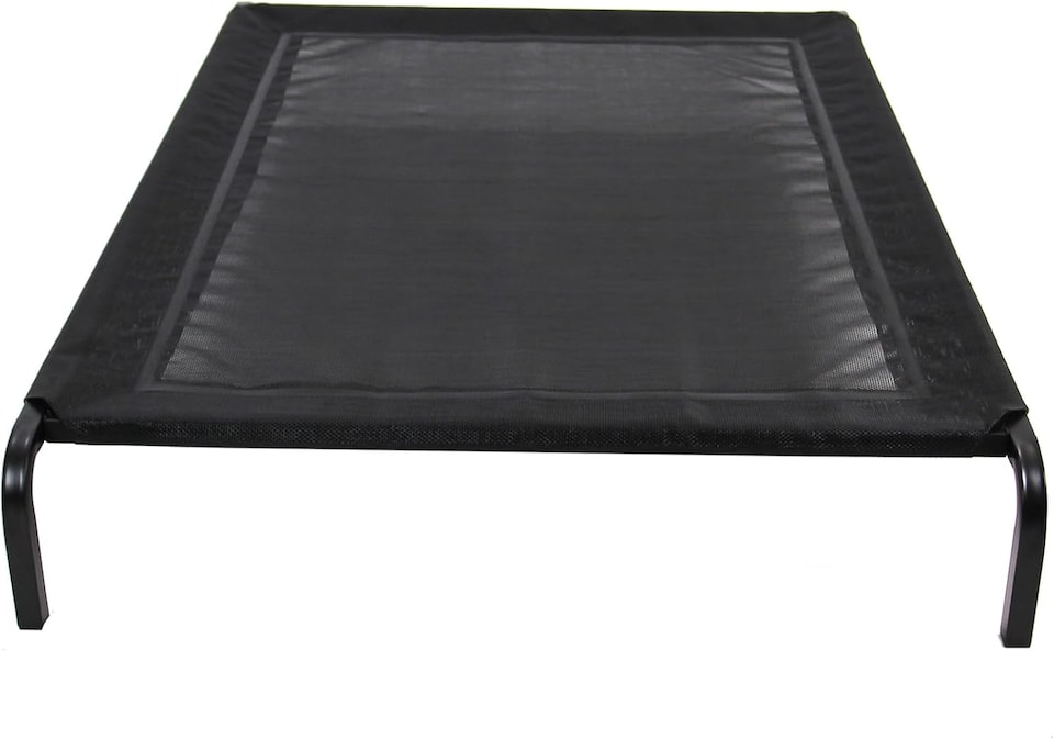image 1 of Actiaspet - Black Waterproof Elevated Mesh Dog Bed | Raised Pet Cot with Steel Frame (Large)