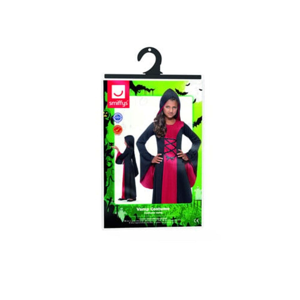image 1 of Vamp Girls Fancy Dress Costume Kids Medium - Age 7-9