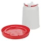 image 7 of 3L Chicken Drinker Feeder Poultry Quails Bird Hen Duck Water Large Red with Handle