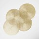 image 1 of Homescapes Set of 4 Round Decorative Gold Placemats