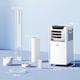 image 7 of HOMCOM 10000 BTU Mobile Portable Air Conditioner Room Ac Unit w/ RC, White