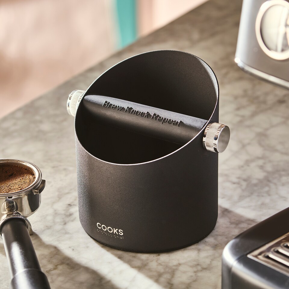 image 1 of Cooks Professional Steel Espresso Knock Box - Coffee Grounds Bin